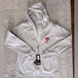 Philadelphia Phillies Antigua Women's Action Half-Zip Pullover Hoodie